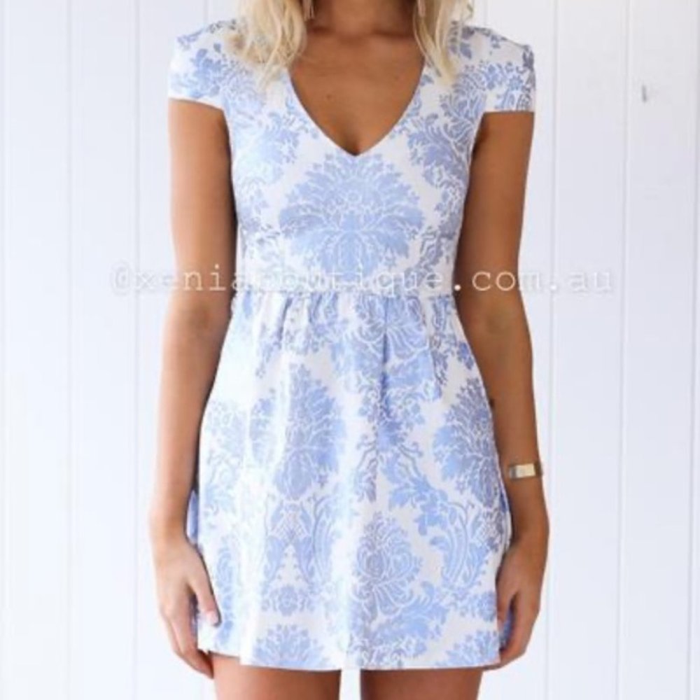 XENIA Boutique(AU) Pruple and White Dress